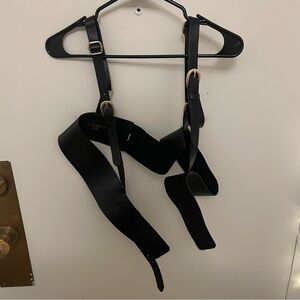 Eloquii Black Belt Harness with Gold Buckles